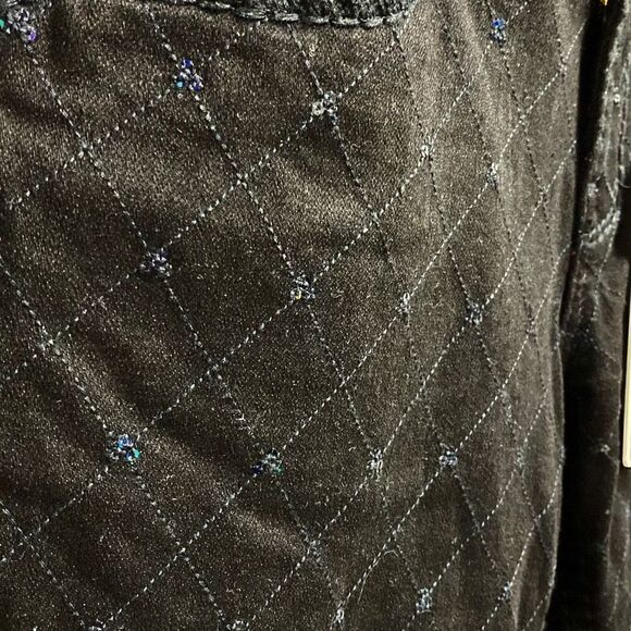 Rock Revival Greer Skinny Black Sequin Jeans Size 28 NWT - Picture 7 of 11